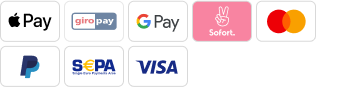 Apple Pay, Giro pay, Google Pay, Klarna, Mastercard, PayPal, SEPA, Visa