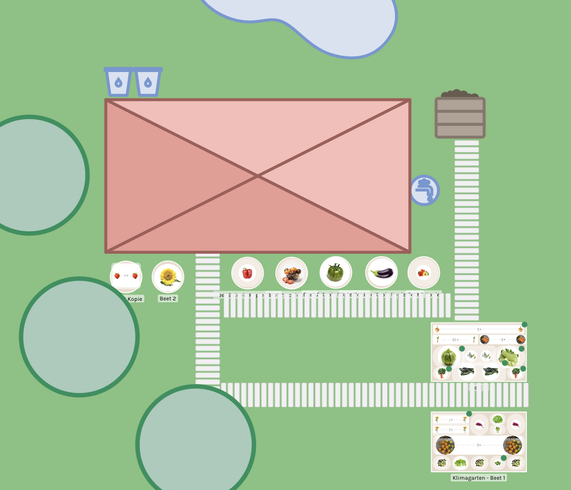 Klimagarten beetplan mit mischkulturen